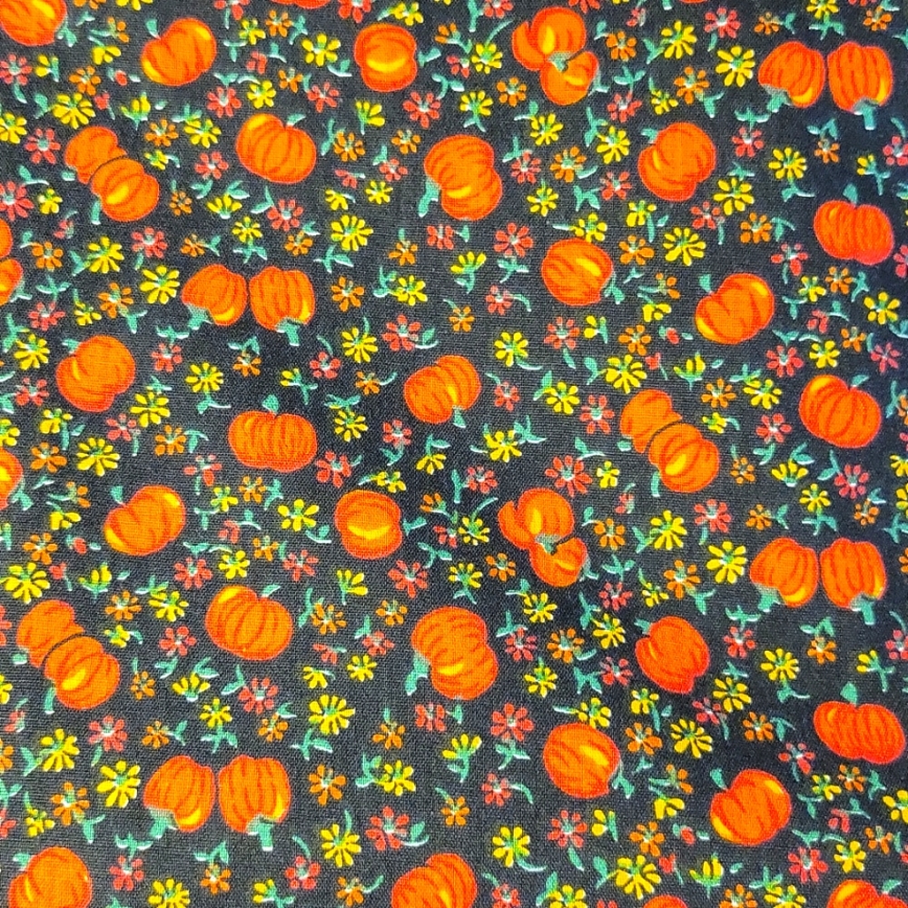 New Halloween Pumpkin Fabric 76" x 44"  wide Crafts Sewing Fall